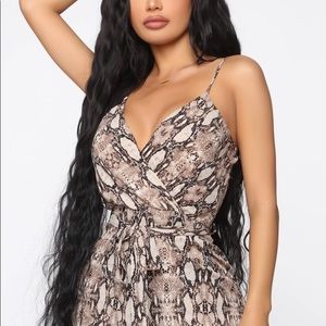 Fashion Nova Snake Skin Romper✨